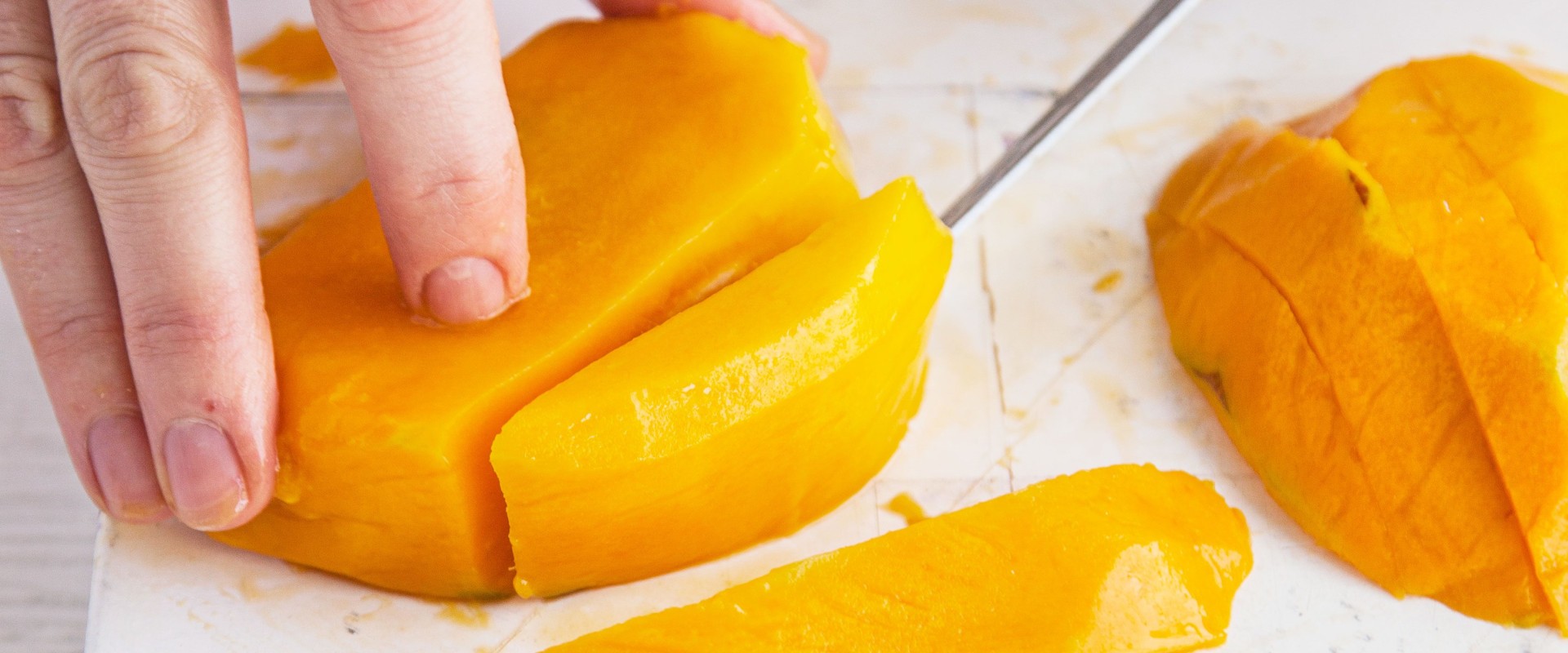 Peeling and Slicing Mango for Delicious Cocktails